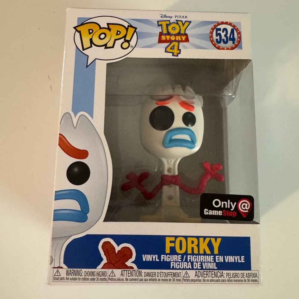 🍴534 Funko Pop Disney Pixar Toy Story 4 Forky *GameStop Exclusive*🍴